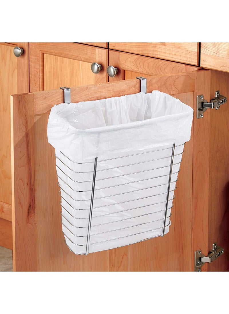 INDIAN DECOR INDIAN DECOR 3177 Over The Cabinet Waste basket Trash Can or Storage Basket for Kitchen Chrome  - Image 2