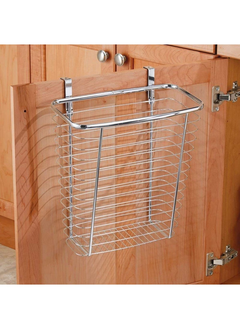 INDIAN DECOR INDIAN DECOR 3177 Over The Cabinet Waste basket Trash Can or Storage Basket for Kitchen Chrome  - Image 3