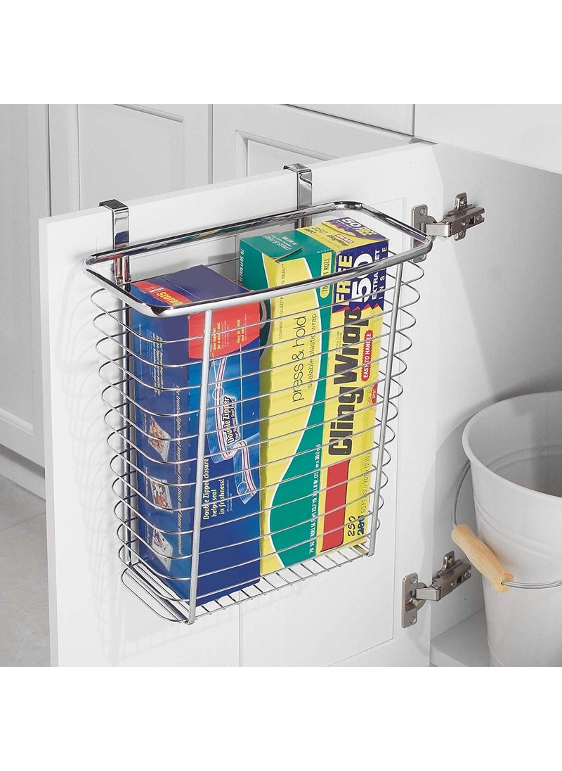 INDIAN DECOR INDIAN DECOR 3177 Over The Cabinet Waste basket Trash Can or Storage Basket for Kitchen Chrome  - Image 5