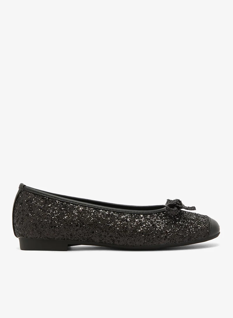 جينجر Sequin Embellished Ballet Flats