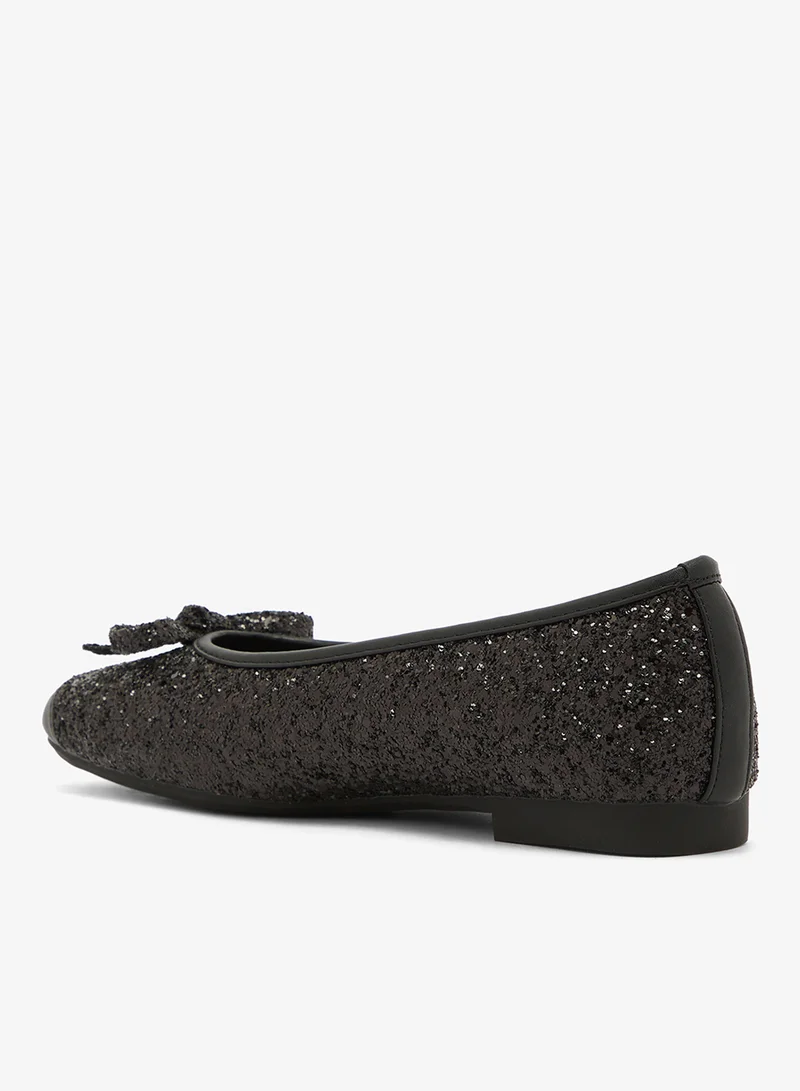 Ginger Black Sequin Embellished Ballet Flats for Women | Best Price UAE