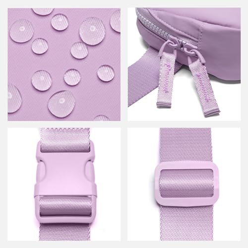 Gitus Belt Bag for Women Two-Way Zipper Cross Body Fanny Pack Fashion Waist Packs Everywhere Belt Bag with Adjustable Strap Gifts for Teen Girls Women Men (Lavender) - Image 3