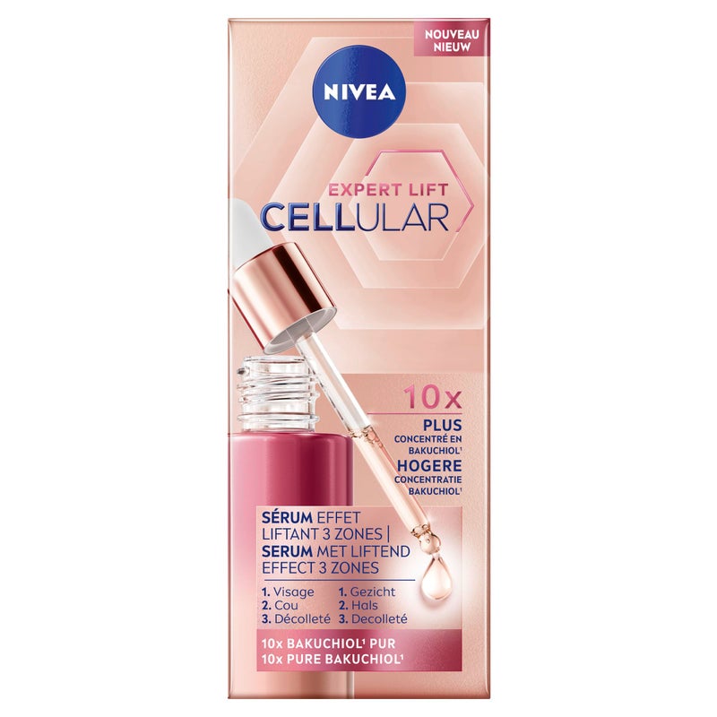 NIVEA Cellular Expert Lift Bakuchiol Lifting Serum 1 x 30 ml Face Serum Enriched with Pure Bakuchiol Firming AntiAging Care - Image 2