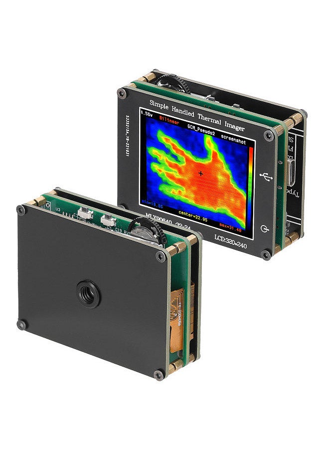24 * 32 Pixel Infrared Sensor Simple Handheld Thermal Imager Portable 3.2inch LCD Display 240*320 Resolution Clear Definition Imaging Camera -40℃ to 300℃ Temperature Measurement Instrument
