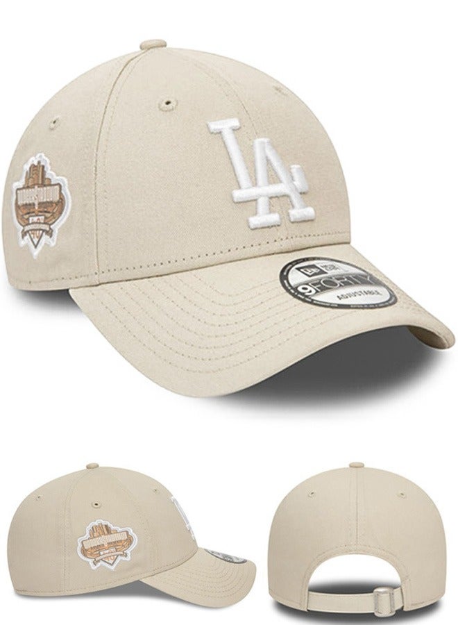 NEW ERA A Unisex MLB Los Angeles Dodgers Baseball Cap With A Snap Closure Design And A Stylish Street Style (beige) - Image 1