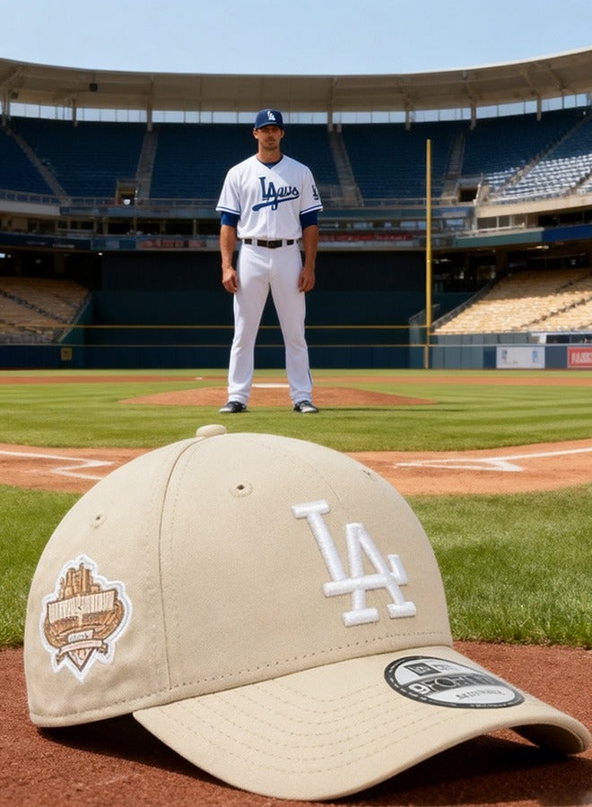 NEW ERA A Unisex MLB Los Angeles Dodgers Baseball Cap With A Snap Closure Design And A Stylish Street Style (beige) - Image 2