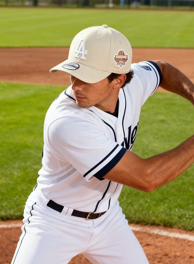 NEW ERA A Unisex MLB Los Angeles Dodgers Baseball Cap With A Snap Closure Design And A Stylish Street Style (beige) - Image 3