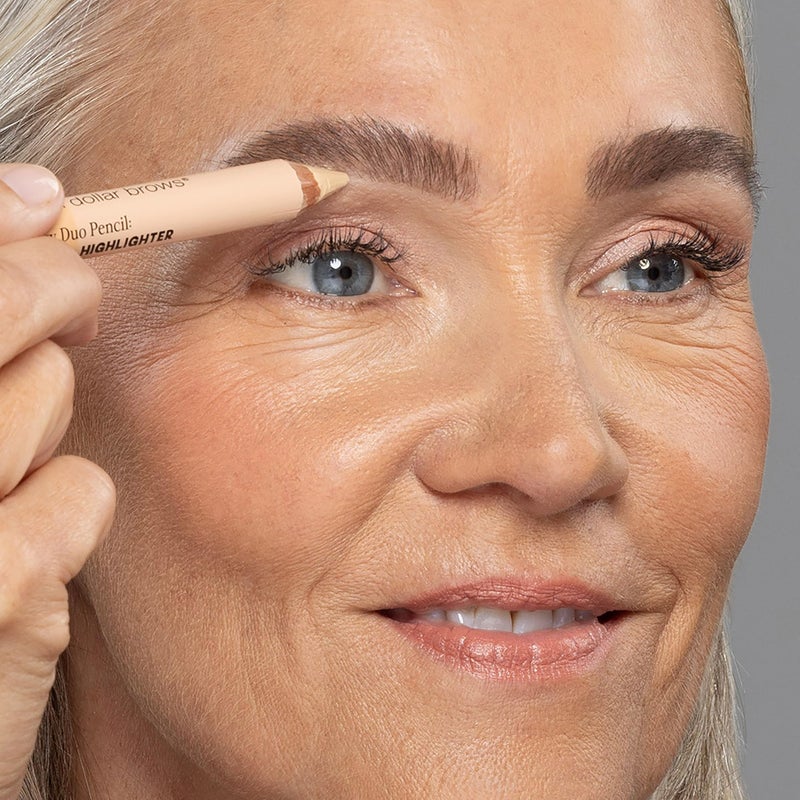 billion dollar brows Duo Brow Highlighter & Concealer Pencil for Lifting and Highlighting Eyebrows, universal, 3.6g 0.13 ounce (B3065) - Image 4