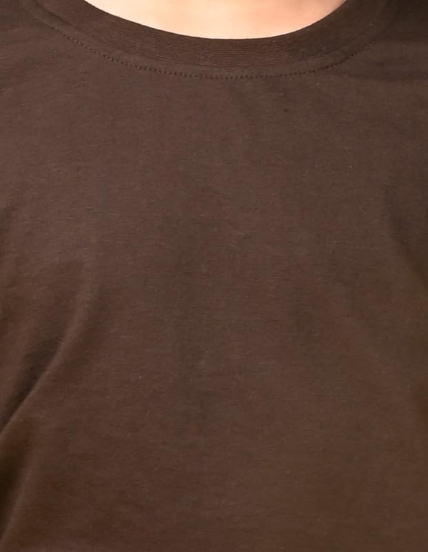 Nusyl Girls Full Sleeves Solid T-Shirt for Kids | Soft Cotton Blend | Comfortable Regular Fit | Casual 2-16 Years | Brown - Image 3
