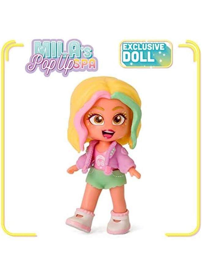 كوكيلوس Mila'S Pop Up Spa Spa مع أكثر من 15 ملحقًا ودمية حصرية مع 3 تعبيرات مضحكة. تتضمن طاولة زينة حصرية للملابس والأحذية وإكسسوارات التجميل مع مرآة - Image 3