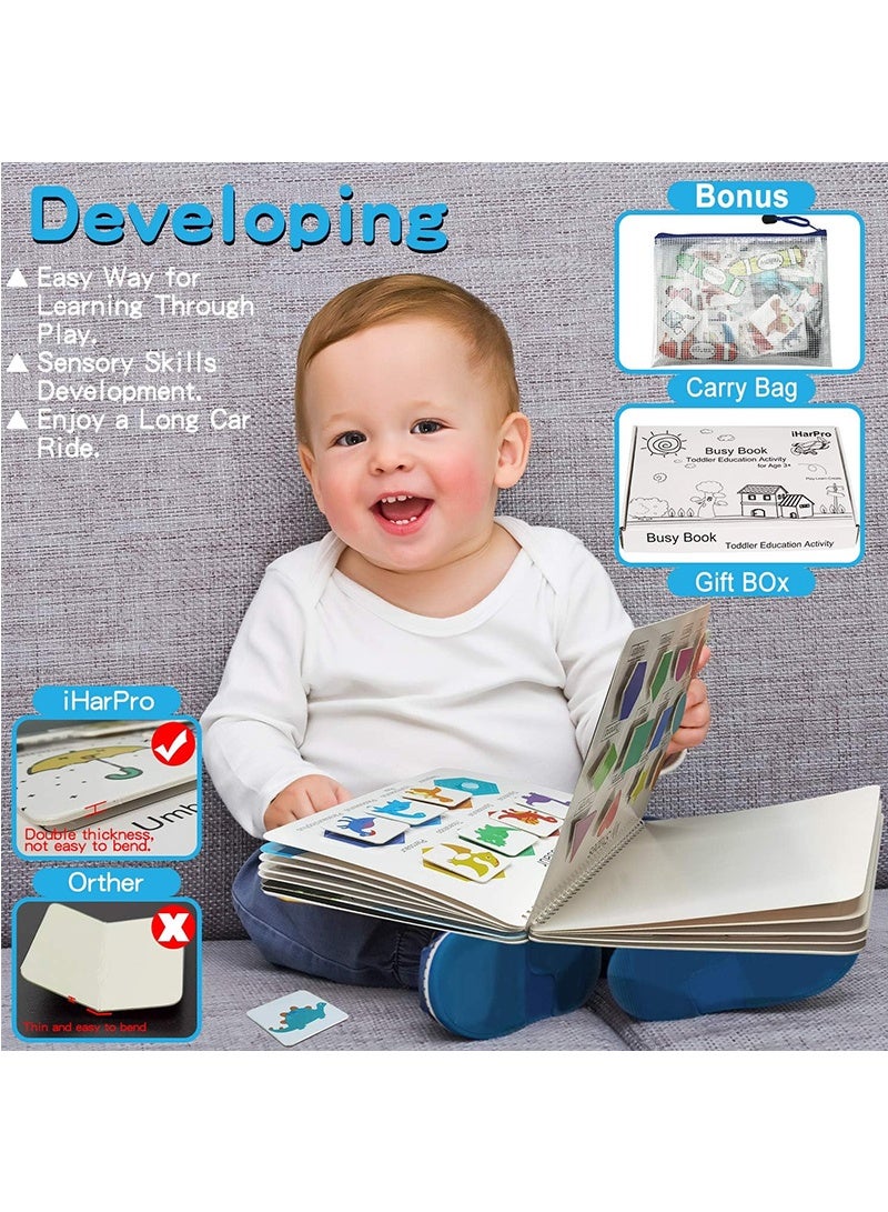 توبيتش كتاب مشغول للأطفال، ألعاب مونتيسوري للأطفال الصغار، ألعاب مونتيسوري للأطفال الصغار، ألعاب تعليمية حسية للتوحد، غلاف أنشطة تعليمية للأطفال الصغار قبل سن المدرسة وكتب مبكرة - للأولاد والبنات تنمي المهارات الحركية الدقيقة - Image 5