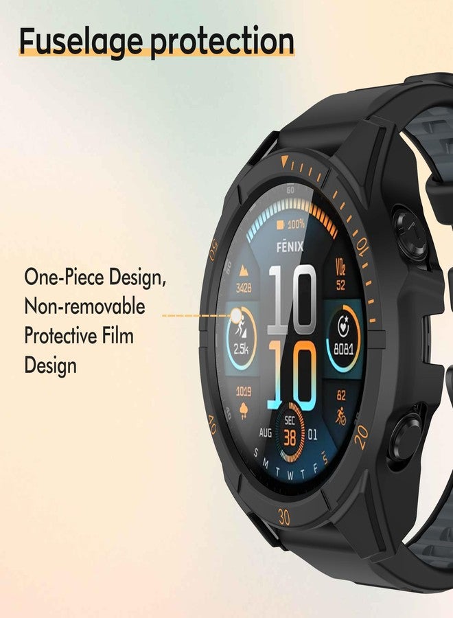 ISABAKE Fenix 8 47mm Solar Watch Case Cover,TPU Bumper Screen Protector Hard PC Full Protection Cover Compatible with Garmin Fenix 8 47mm Solar (Not for Fenix 8 47mm Amoled) - Image 3