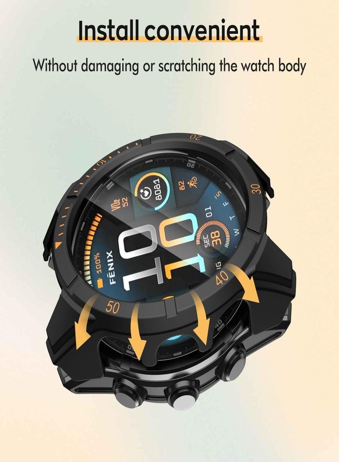 ISABAKE Fenix 8 47mm Solar Watch Case Cover,TPU Bumper Screen Protector Hard PC Full Protection Cover Compatible with Garmin Fenix 8 47mm Solar (Not for Fenix 8 47mm Amoled) - Image 4