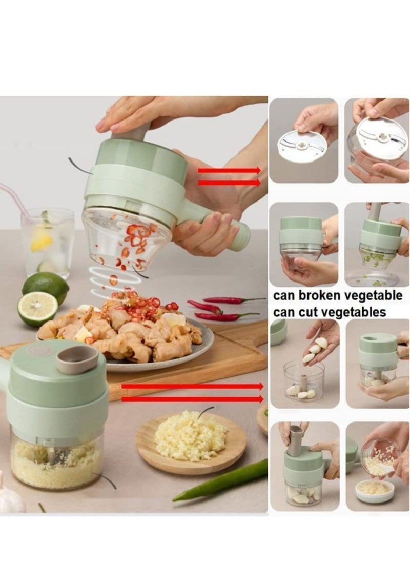 ELTRAZONE 4 in 1 Handheld Electric Vegetable Cutter Set, Vegetable Chopper, Garlic Slicer, Onion Chopper, Electric Food Chopper, Mini Food Slicer and Chopper.  - Image 2