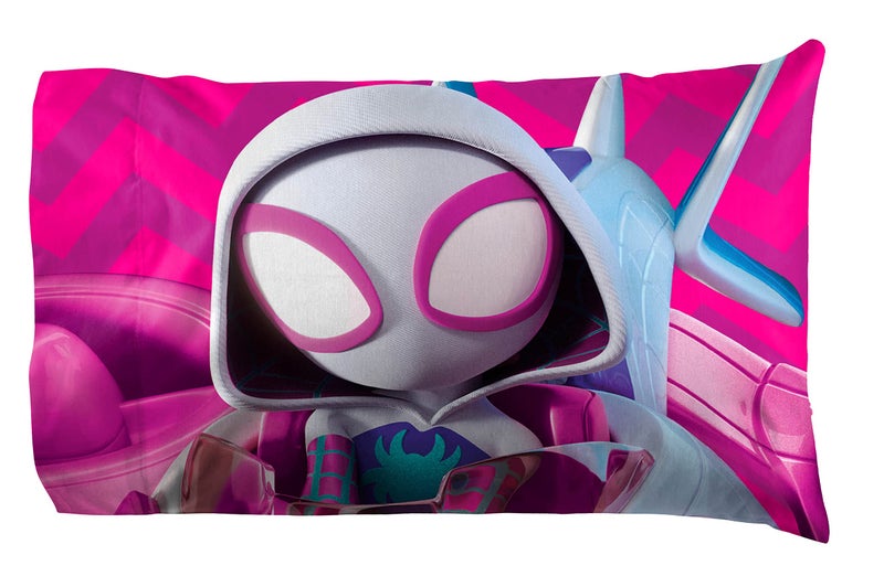 Marvel Spidey & His Amazing Friends Ghost Spider Gwen Twin Size Sheet Set - Super Soft Kids 3 Piece Bedding Set - Fade Resistant Microfiber Sheets - Image 4