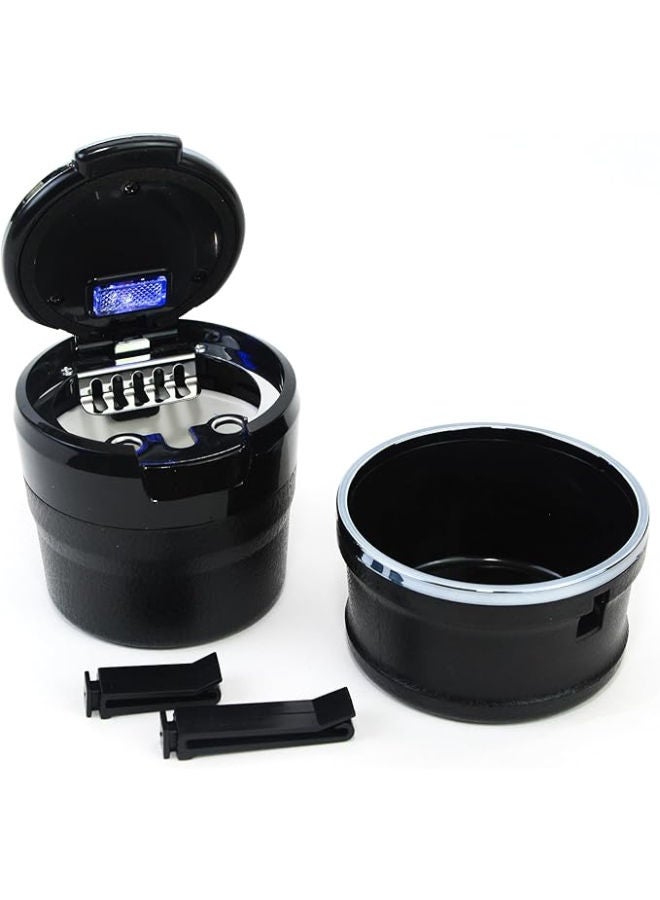 Adjustable Smokeless Car Ashtray with Lid Smell Proof with LED Light with All,ceramic Interior, Cup holder size, Detachable and Portable, MG - Image 2