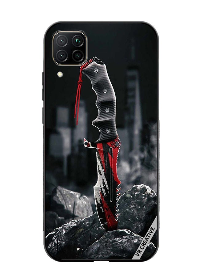 VR CREATIVE Protective Case Cover For Huawei Nova 7i/P40 Lite Huntsman Knife Design Multicolour - Image 1