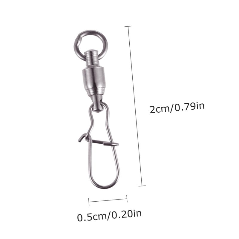20pcs Stainless Steel Fishing Rolling Swivels Tackle Connector Accessories for Freshwater - Image 3