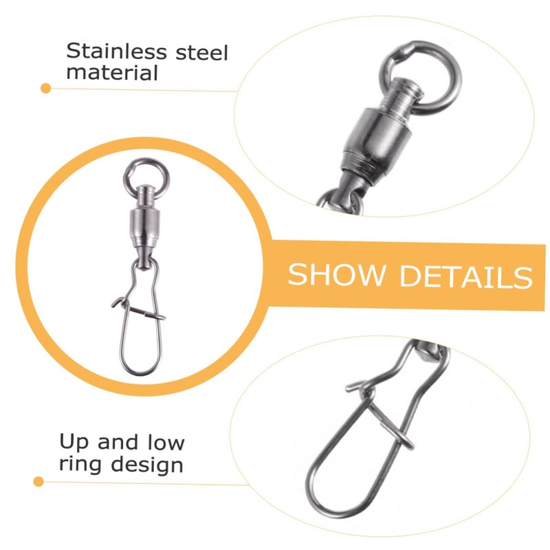 20pcs Stainless Steel Fishing Rolling Swivels Tackle Connector Accessories for Freshwater - Image 4