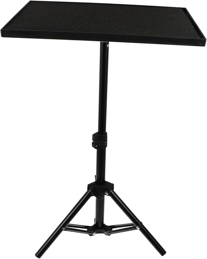Tall Metal Projector Stand For Laptop 55cm Height Sturdy ABS Perfect For Home Office - Image 1