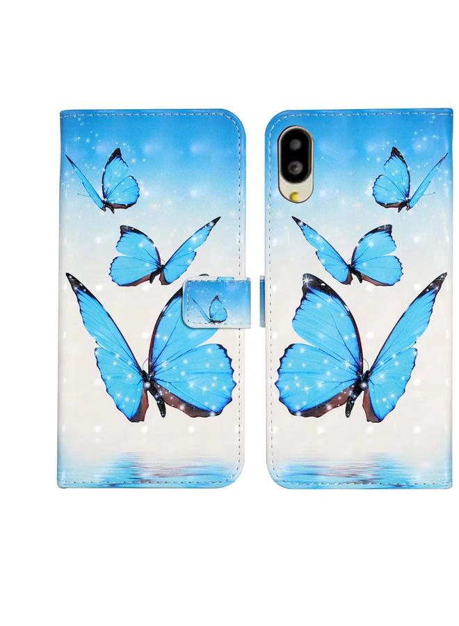 إيروريكس جراب لهاتف Sharp Basio Active SHG09 مصنوع من الجلد برسومات ثلاثية الأبعاد منقوشة بالزيت - Image 1