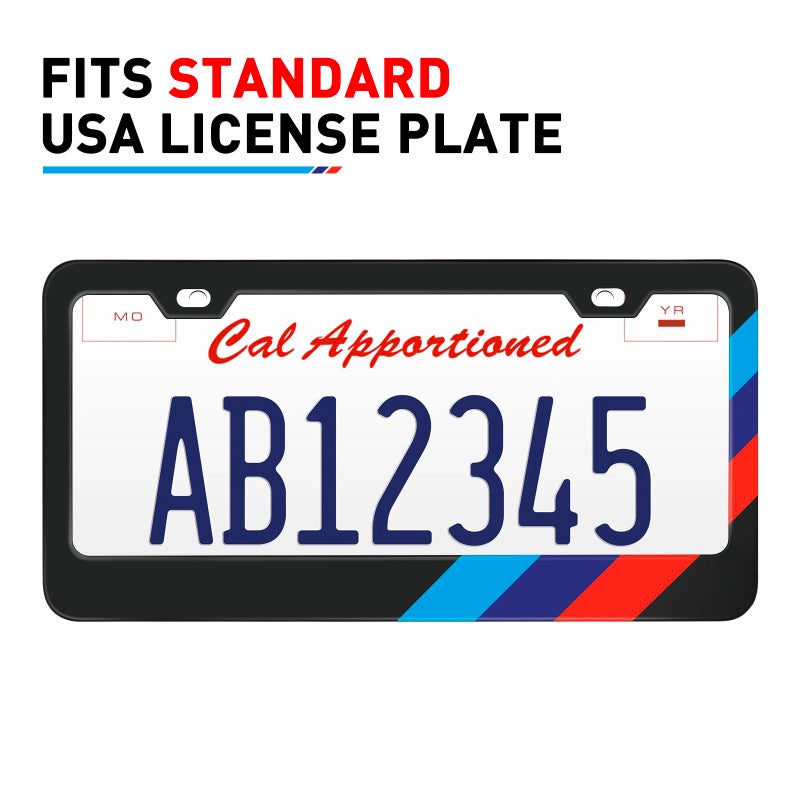 KENTUTO License Plate Frames for BMW Accessories Universal Solid Rust-Proof Aluminum Matte Black License Plate Cover for Front and Rear Car Tags (1 PC) - Image 5
