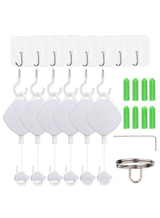 Automatic Retractable Wire Coiling Box Vr Line Hook Vr Headset Line Hook Cable Wire Organizer Accessory Hanging Device-Color:White 3 Pack