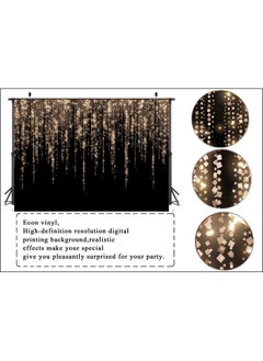 LTLYH 7X5Ft Happy New Year Backdrop Black And Gold Backdrop Golden Spots Backdrop Vinyl Photography Backdrop Vintage Astract Background For Family Man Woman Birthday Party Newborn Studio Props 219  - Image 3