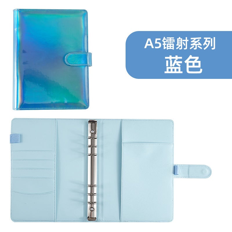 A5 Large Capacity Color Puzzle Macaron Loose-Leaf Card Storage Book Four Grid Small Card Collection Book New Card Book - Image 1