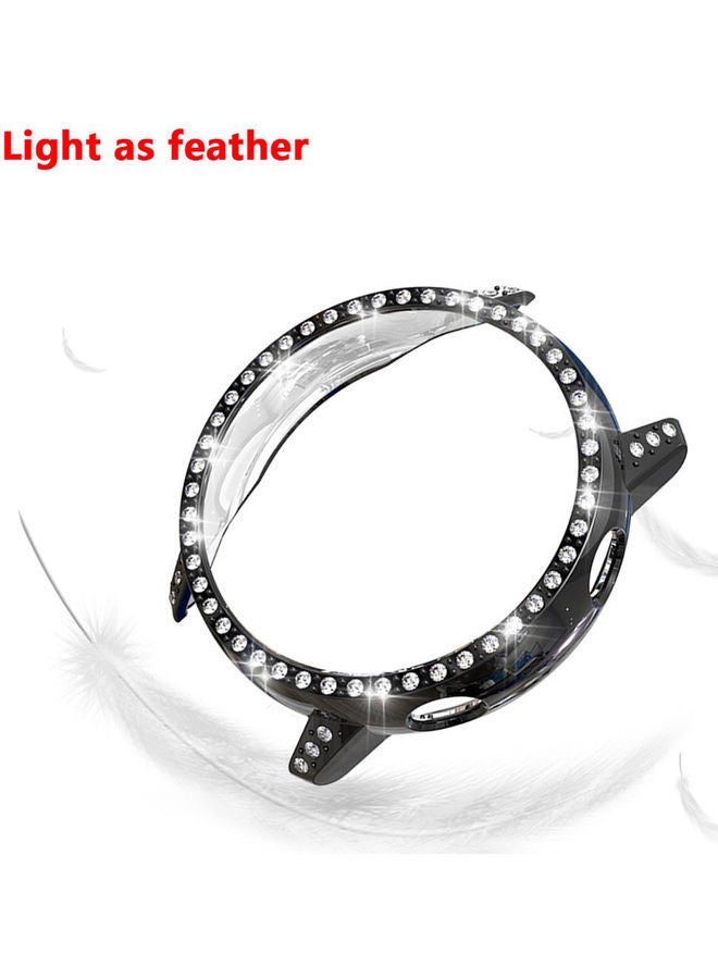 NIBEMINENT Shockproof Rhinestone Protective Case Cover For Galaxy Watch Active Black - Image 2