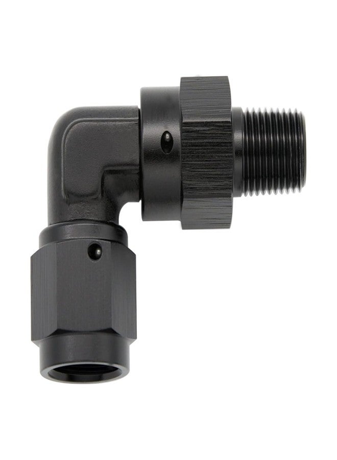 KRD PERFORMANCE 90 Degree -4 AN Female to 1/8" NPT Male Swivel Fitting Adapter Aluminum Black - Image 4