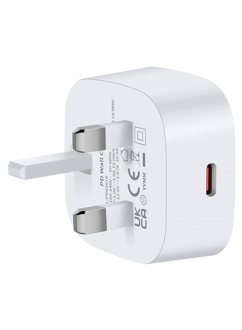 SYOSI USB C Plug for iPhone, 20w USB C Charger for iPhone14, Pd Power 3.0 Delivery Fast Charger, USB C Wall Charger Pd Compatible with iPhone 14 13 12 Pro Max  - Image 1