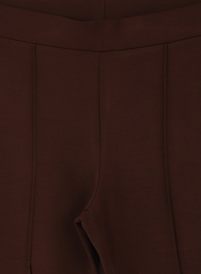 Elastic Waist Slim Fit Women's Trousers