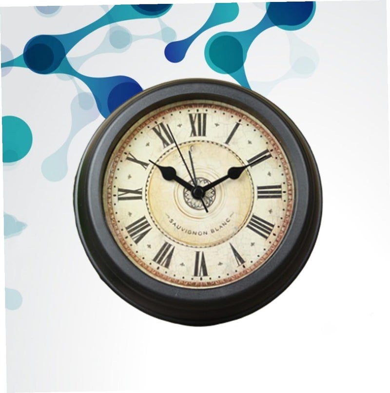 Vintage Retro Desktop Alarm Clock Dual-use Silent Mute Table and Wall Clock for Home Office Décor, Old Style Classic Timepiece Without Battery - Image 3