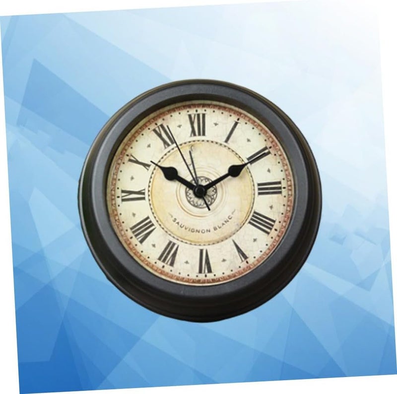 Vintage Retro Desktop Alarm Clock Dual-use Silent Mute Table and Wall Clock for Home Office Décor, Old Style Classic Timepiece Without Battery - Image 4