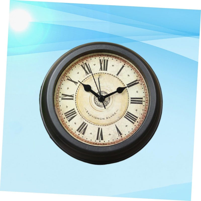 Vintage Retro Desktop Alarm Clock Dual-use Silent Mute Table and Wall Clock for Home Office Décor, Old Style Classic Timepiece Without Battery - Image 5