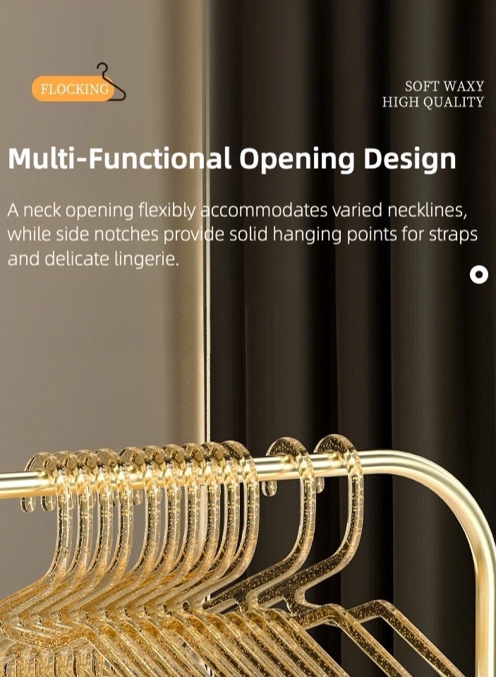 ZAYVA 20-Piece Non-Slip Space Saving Clothes Hangers | Luxe Design with Smart Storage for Delicate Wardrobes - Image 3