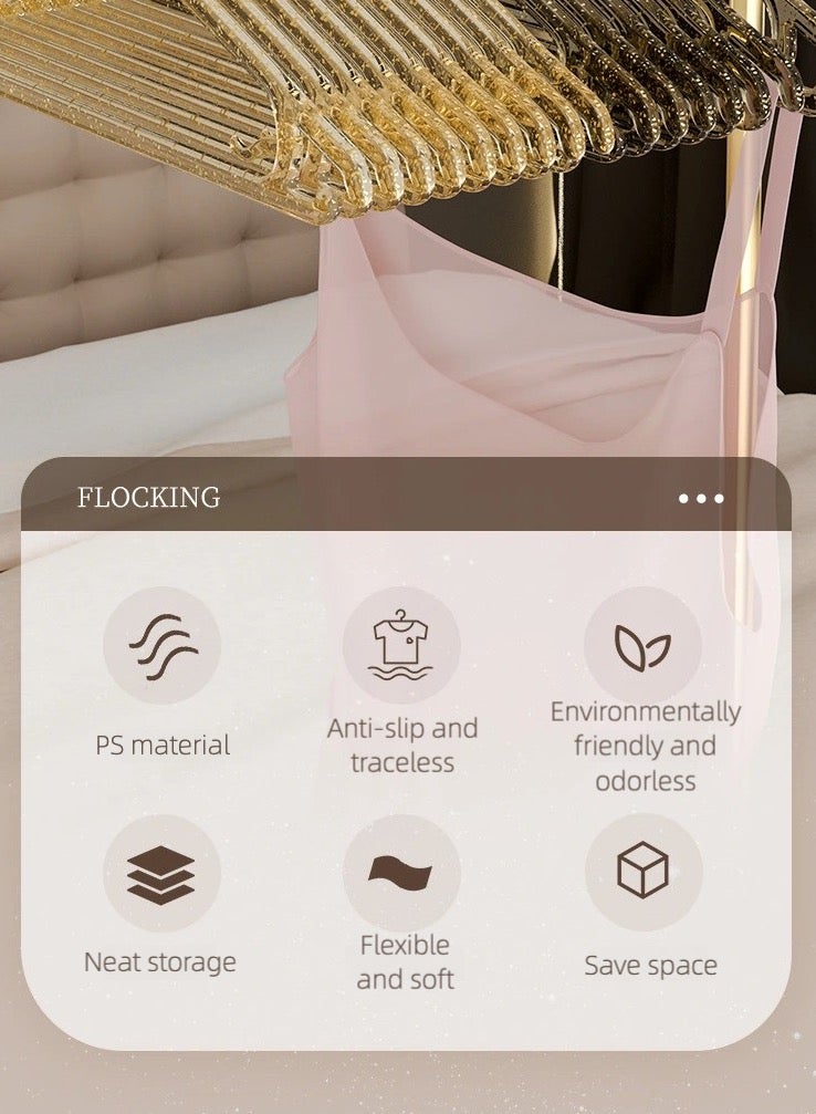 ZAYVA 20-Piece Non-Slip Space Saving Clothes Hangers | Luxe Design with Smart Storage for Delicate Wardrobes - Image 4