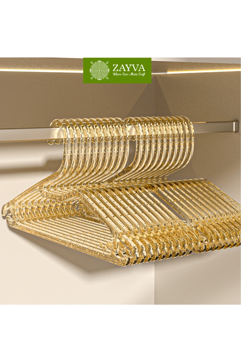 ZAYVA 20-Piece Non-Slip Space Saving Clothes Hangers | Luxe Design with Smart Storage for Delicate Wardrobes - Image 1