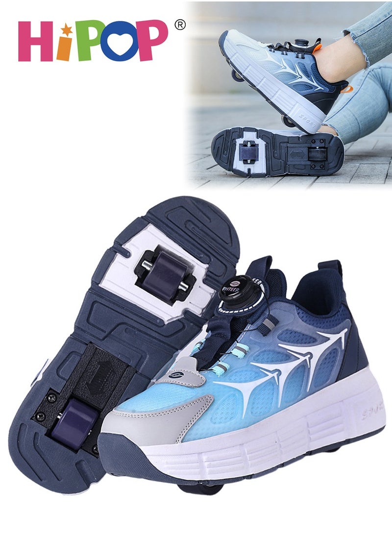 HIPOP Unisex Kids Roller Skates Shoes with High Quality,Fashional Girls Boys Roller Shoes,Detachable Double Wheels Skates  - Image 1