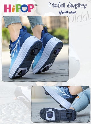 Unisex Kids Roller Skates Shoes with High Quality,Fashional Girls Boys Roller Shoes,Detachable Double Wheels Skates - view 2