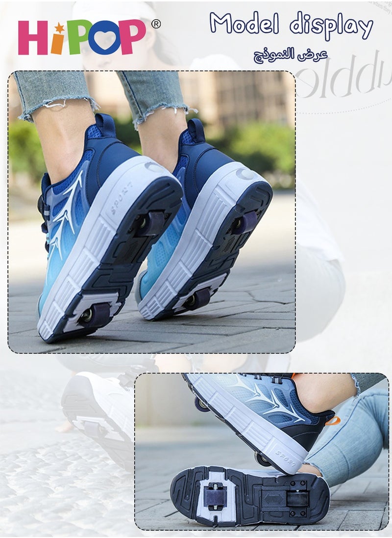 HIPOP Unisex Kids Roller Skates Shoes with High Quality,Fashional Girls Boys Roller Shoes,Detachable Double Wheels Skates  - Image 2