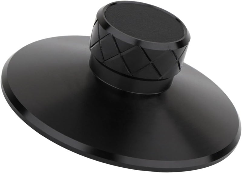 Zerodeko Record Weight Stabilizer Aluminum Alloy Turntable Clamp for Vinyl Disc Players, Black Metal Disc Clamp with Leather Pad for HiFi Vinyl and Vibration Reduction - Image 1