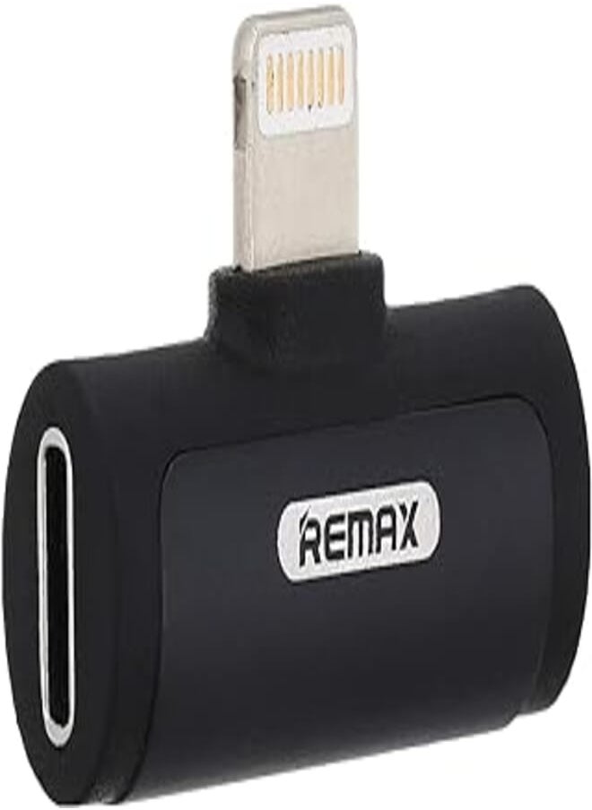 Generic - Remax RL-LA04i Smooth Series Lightning Audio Adapter 12 Volt - Black - Image 1