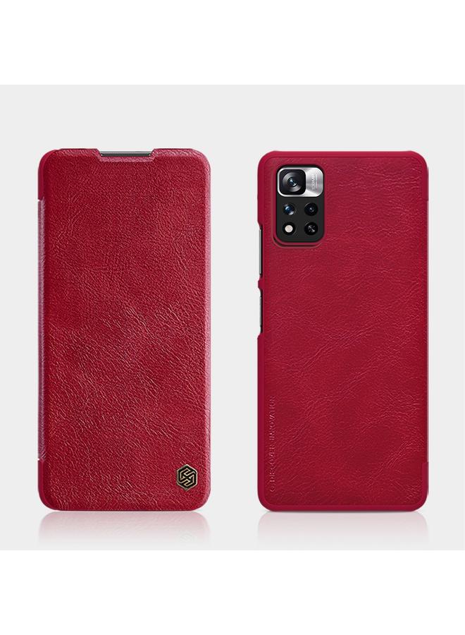 Nillkin Case For Xiaomi Redmi Note 11 5G / 11T 5G / Poco M4 Pro 5G / 11S 5G QIN Series Crazy Horse Texture Leather Phone Case - Image 1