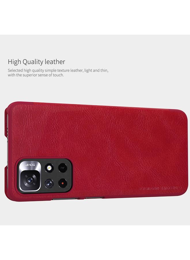 Nillkin Case For Xiaomi Redmi Note 11 5G / 11T 5G / Poco M4 Pro 5G / 11S 5G QIN Series Crazy Horse Texture Leather Phone Case - Image 5