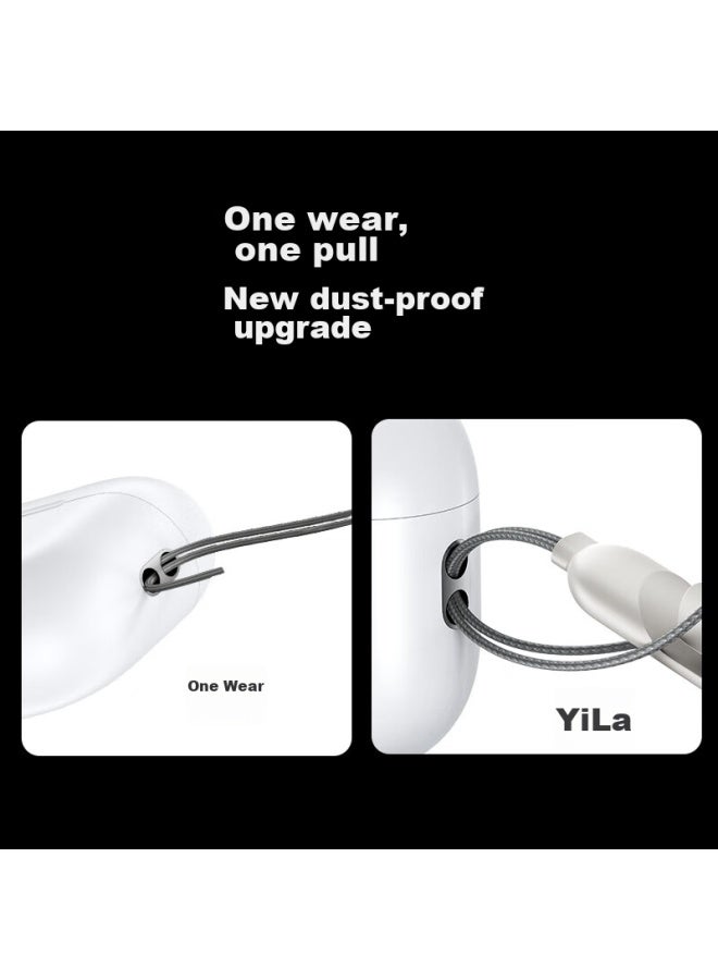 CangHua [عبوة 2] حبل لربط Airpods Pro الجيل الثاني، حبل مفاتيح الهاتف، حبل مضفر، سماعات Apple Airpods 4/3/2، Huawei، Xiaomi، Oppo/Vivo، كابل مضاد للفقدان - Image 3