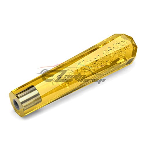 EZAUTO WRAP Shift Knob Stick Crystal Transparent Bubble Yellow Throw Gear Shifter 20cm - Image 5