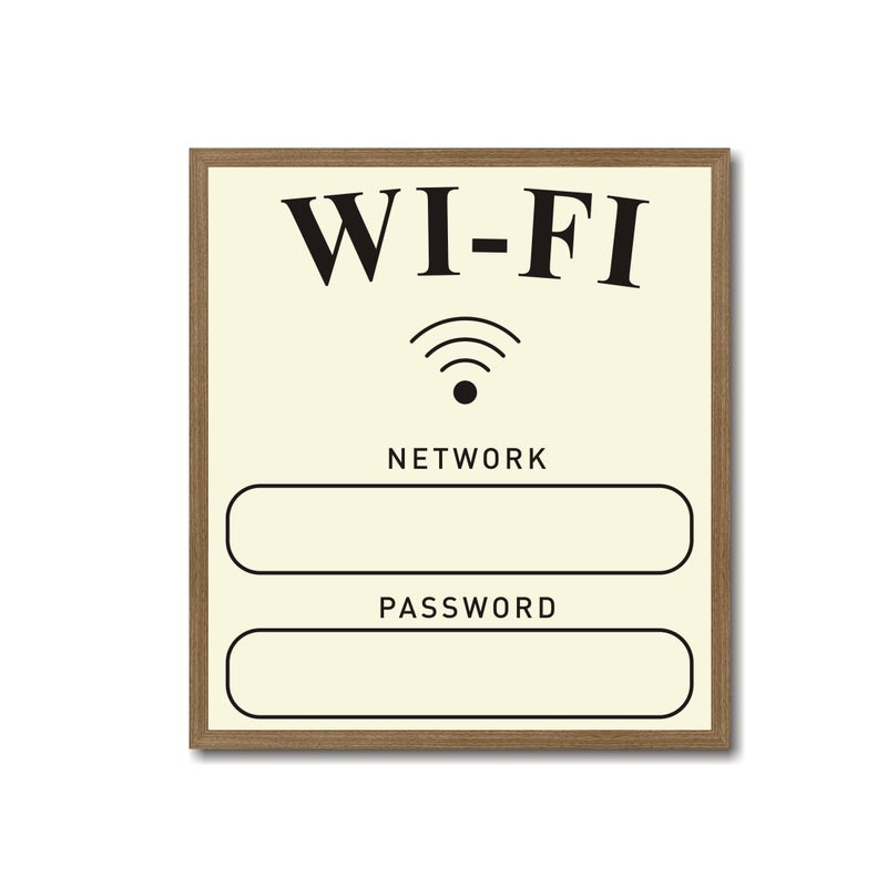 WiFi Sign2 Pack Magnetic WiFi Password SignAirbnb Essentials for HostsWiFi Sign for GuestsHomeBusinessAirbnb 45 5inchElegant Design