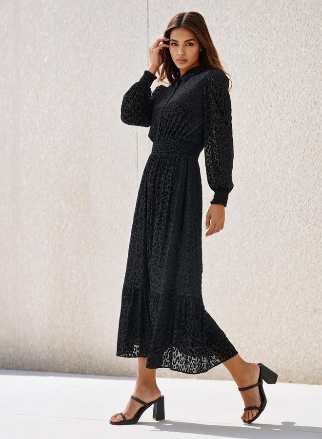 2Xtremz Midi Length Shirt Dress with Smocked Detail - Image 2